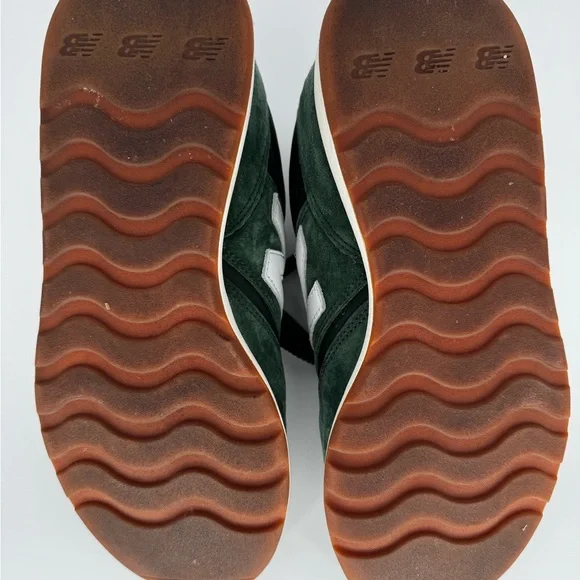 New Balance Men's Forest Green and White Sneakers - Picture 8 of 9